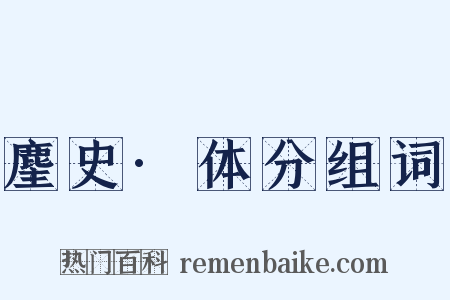 麈史·体分组词是什么意思的图片